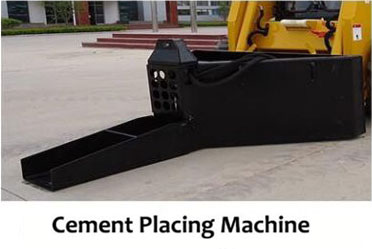 Skid Steer Loader Attachment Cement Placing Machine