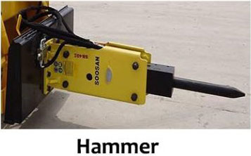 Skid Steer Loader Attachment Hammer