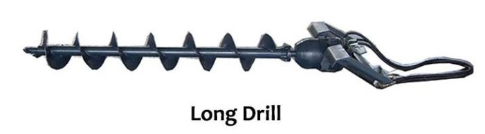 Skid Steer Loader Attachment Long Drill