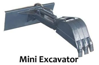 Skid Steer Loader Attachment Mini Excavator