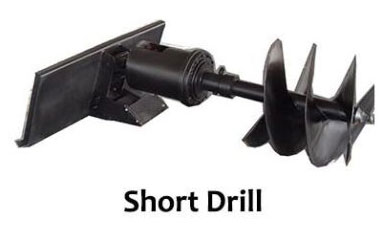 Skid Steer Loader Attachment Short Drill