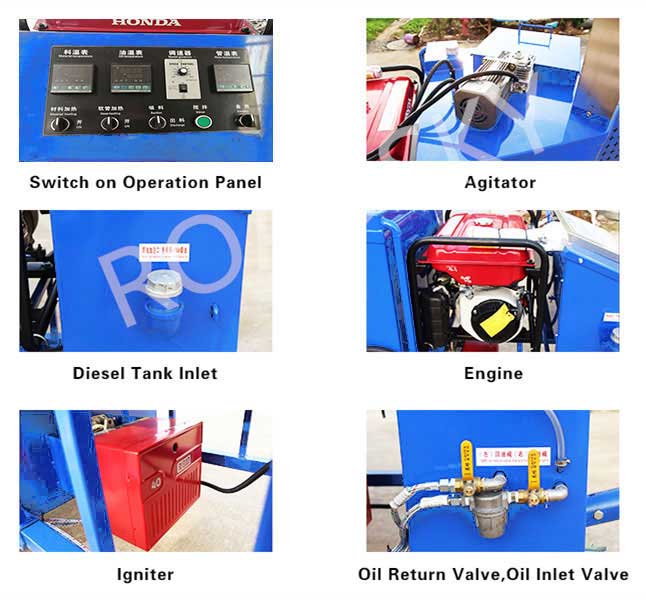 RS-100 Asphalt Crack Filling Machine Main Parts